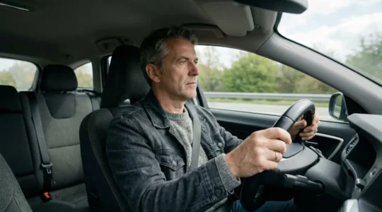 Conducteur attentif au volant illustrant une conduite responsable en prévention routière