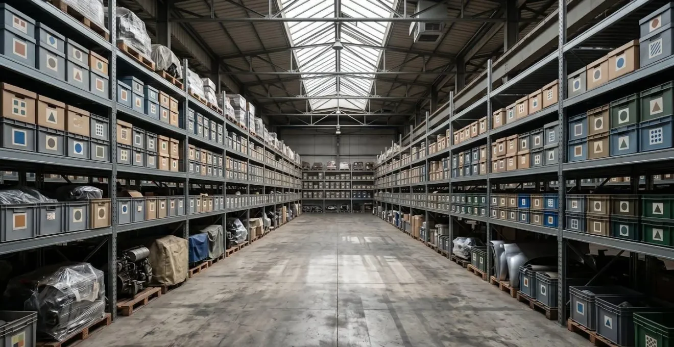 Système d'organisation et de stockage de pièces rares pour véhicules de collection