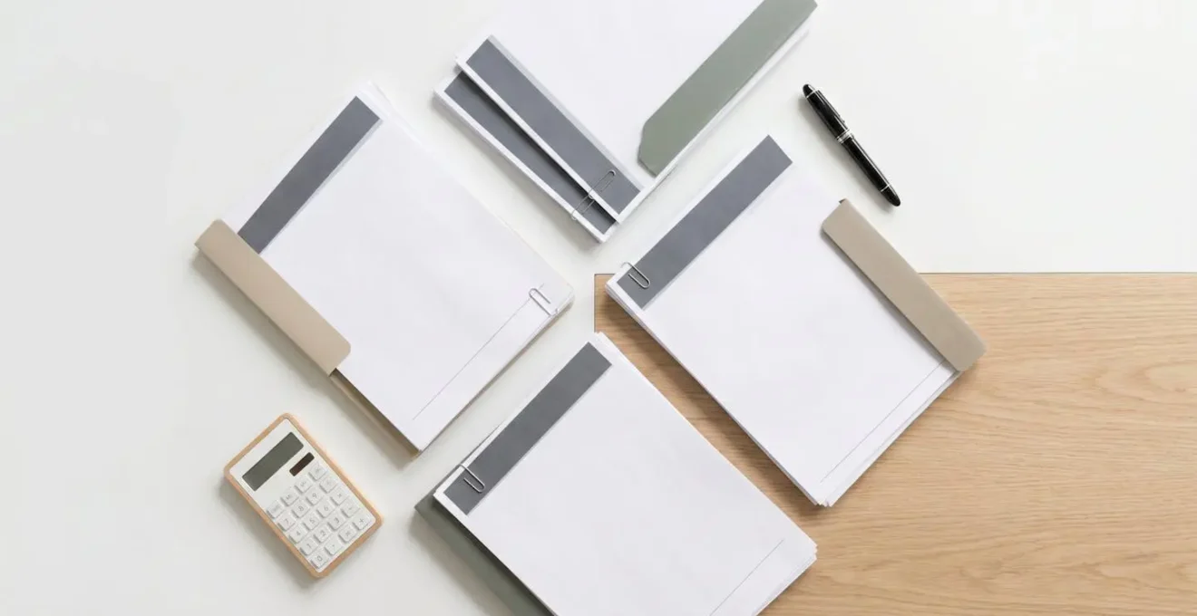 Documents juridiques organisés sur un bureau avec mise en évidence structurée